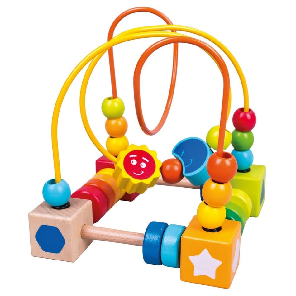 Jucarie educativa Labirintul cu margele colorate