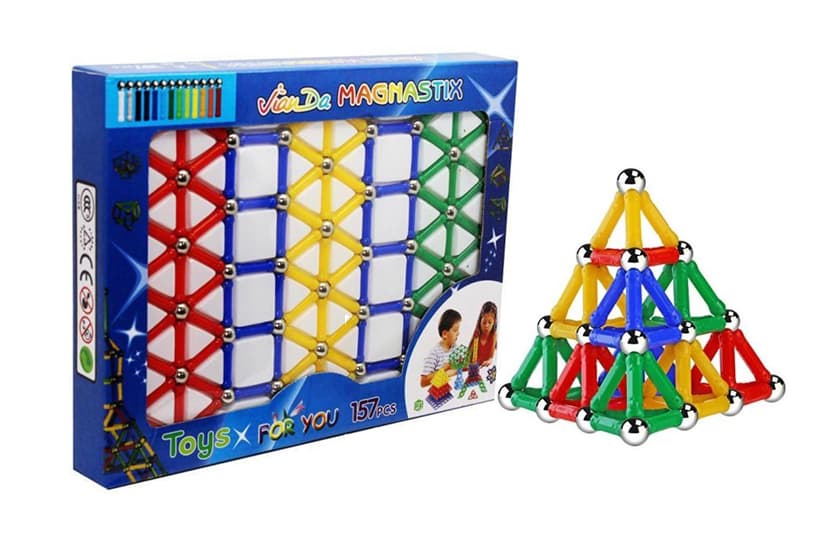 Joc modular pentru copii, magnetic – 103 piese