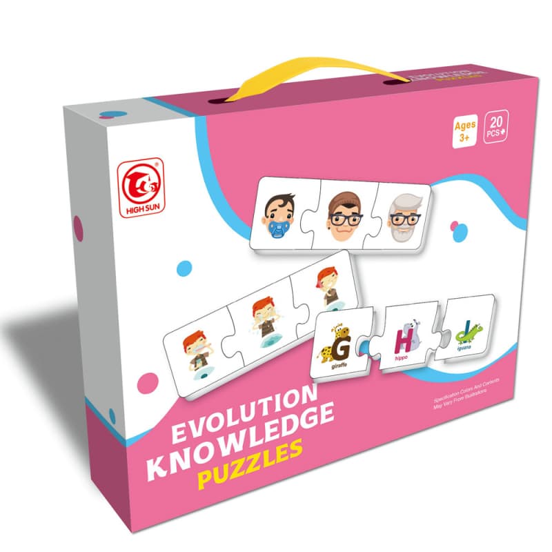 Puzzle pentru invatarea evolutiei, 20 puzzeluri