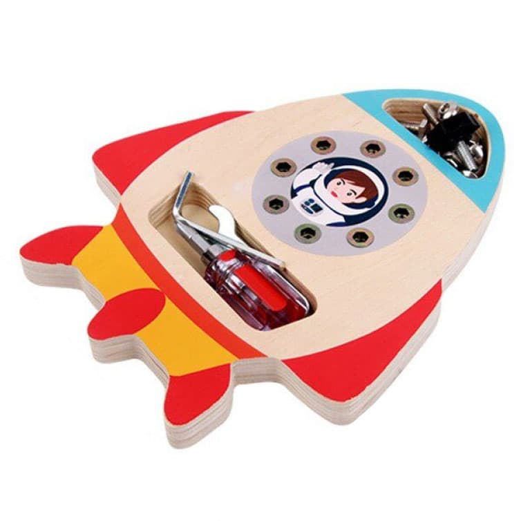 Joc banc de scule Montessori din lemn 5 in 1