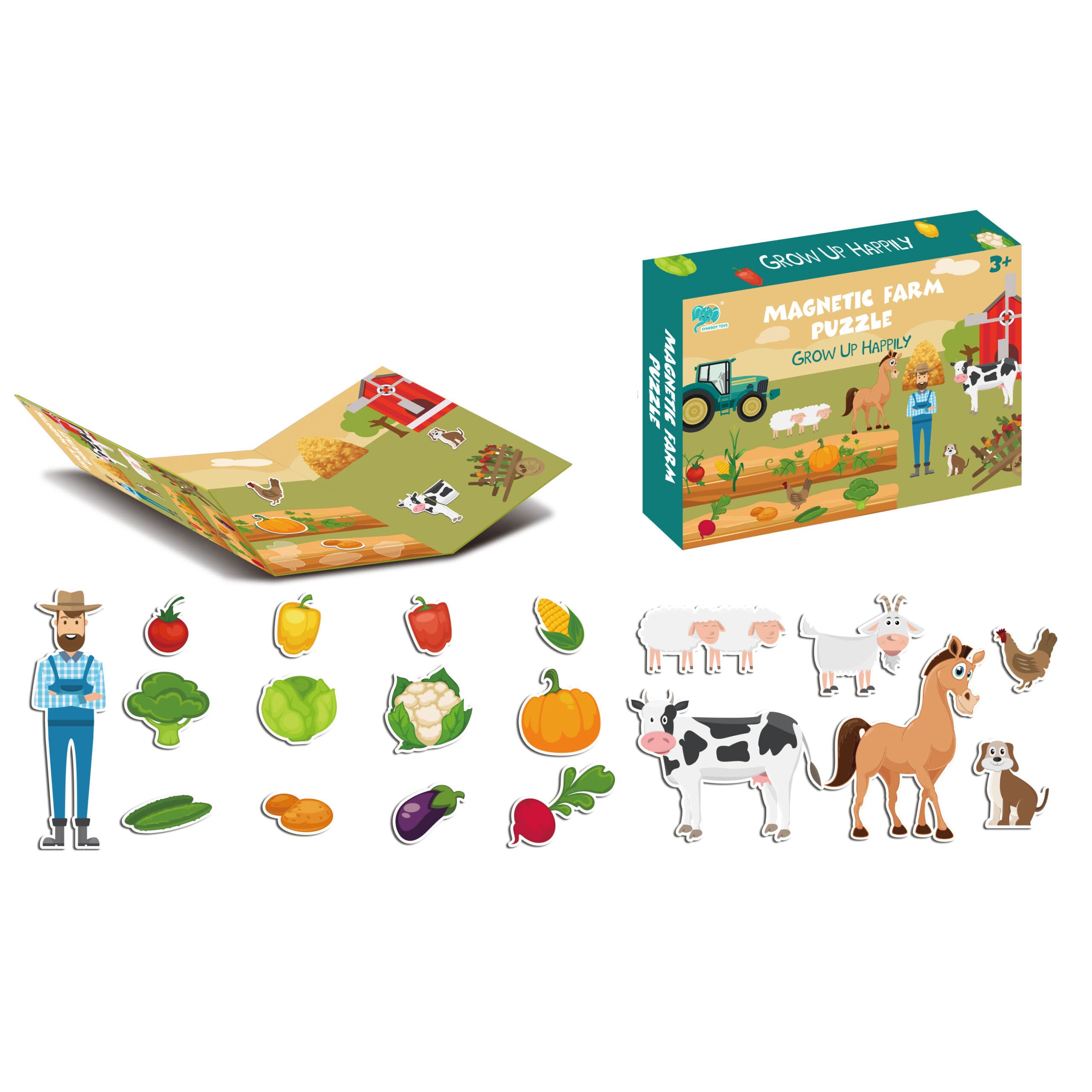 Puzzle Magnetic, Micul Fermier, 28 piese