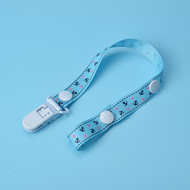 Lant/snur suzeta sau jucarie, cu clips, imprimeu blue