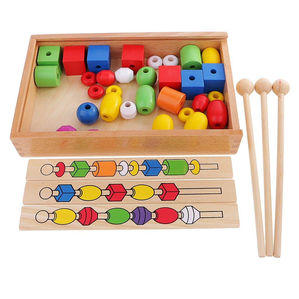 Jucarie de indemanare din lemn, Potriveste bilele, Montessori