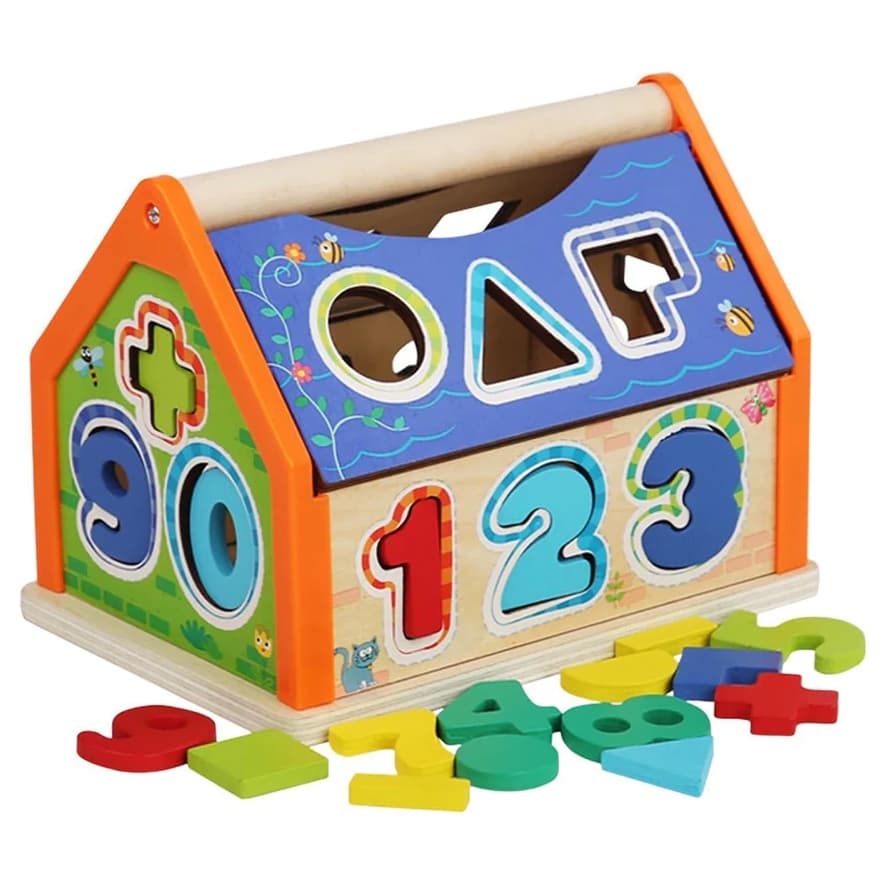 Casuta colorata multifunctionala din lemn, Montessori