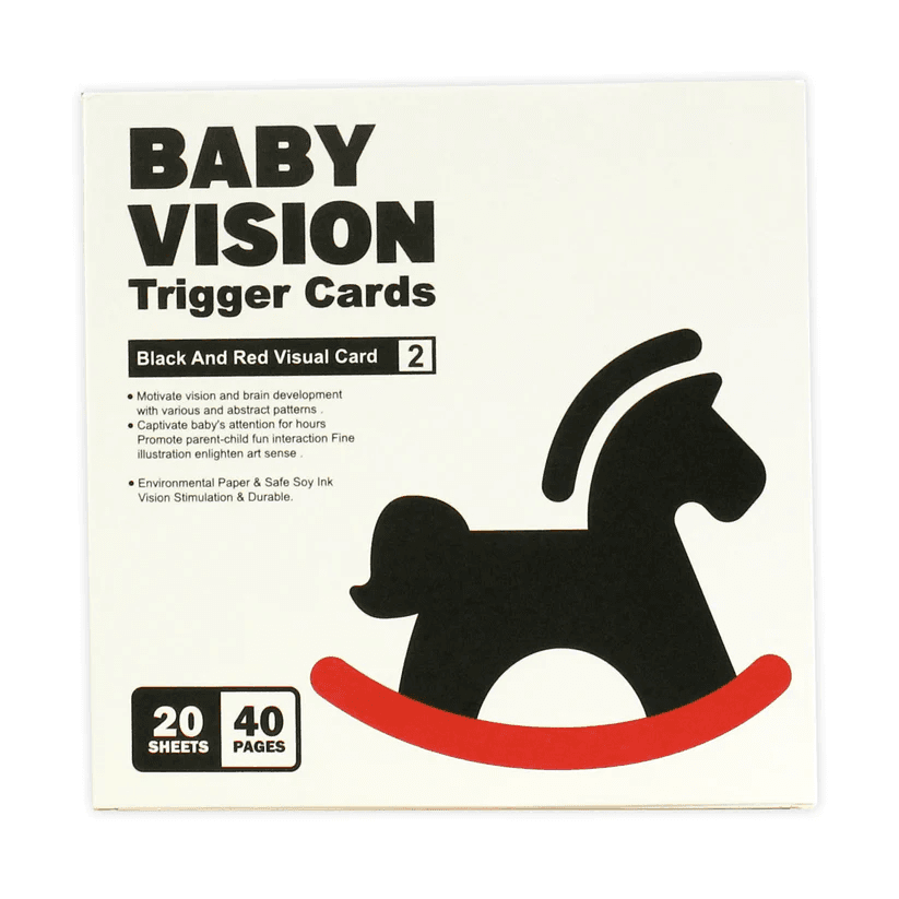 Set 20 carduri stimulare vizuala bebelusi, cartonase cu imagini, 3-6 luni