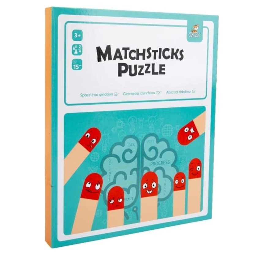 Joc educativ magnetic cu betisoare amuzante, din lemn, Montessori