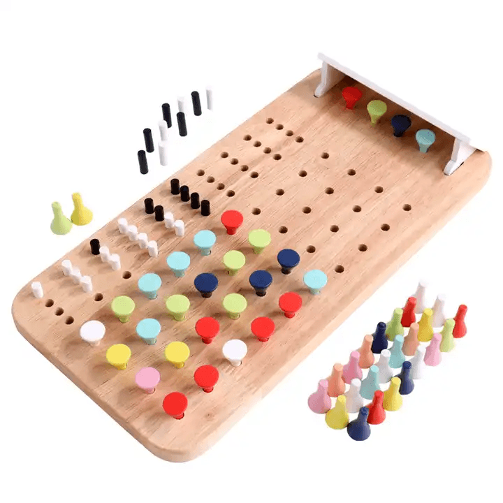 Joc de inteligenta Mastermind, din lemn, Montessori