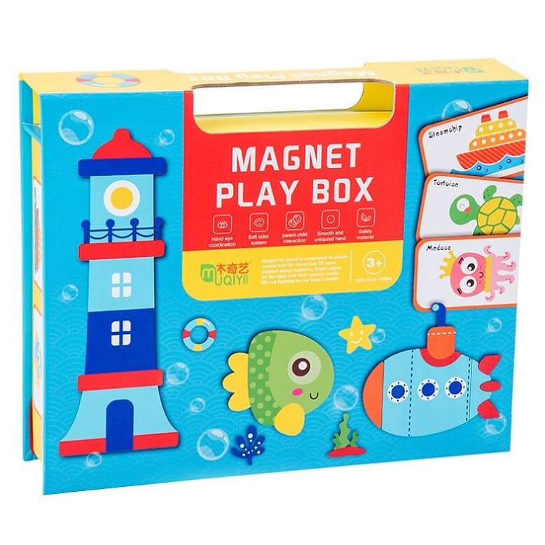 Carte magnetica Animale marine, Montessori