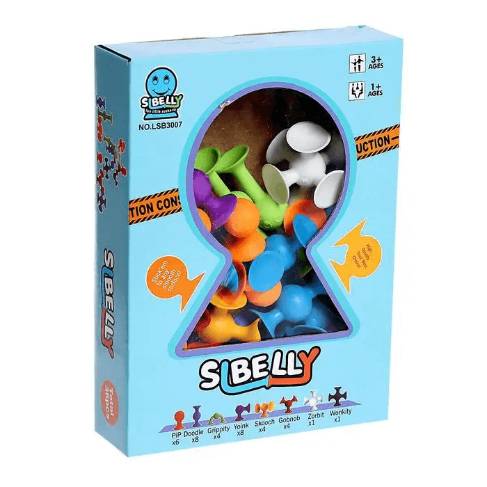 Set Sibelly de construit cu ventuze din silicon, 36 piese