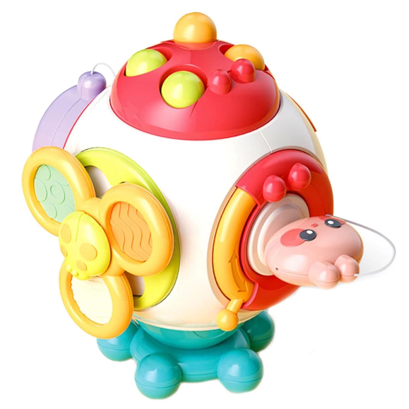 Cub de activitati, 6 in 1, Montessori, ABS, Pentru copii cu varsta intre 1 si 2 ani