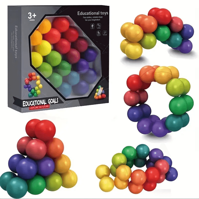 Set Bile Magnetice, Constructii 3D, 8 culori, 20 bile