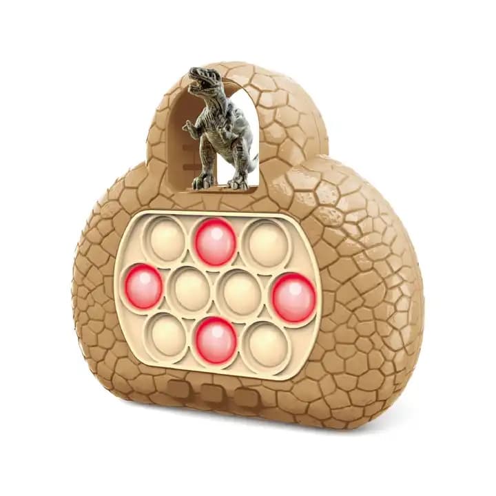 Joc interactiv Pop-It Consola, antistres, cu sunete si lumini, Dinozaur T-Rex