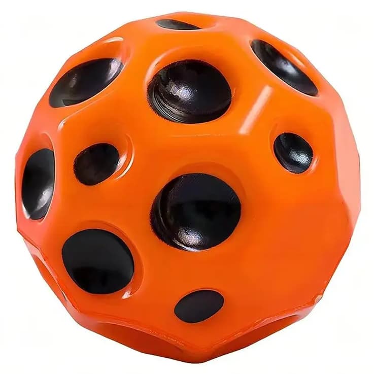 Minge Saltareata, Super Space Ball, 7 cm, Portocalie