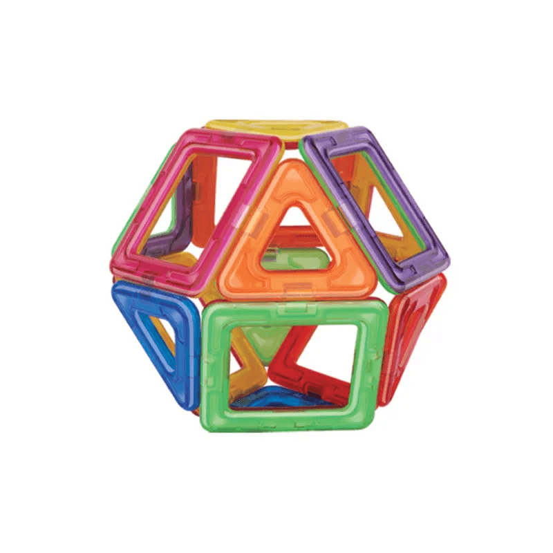 Set magnetic de construit, forme geometrice, 12 piese