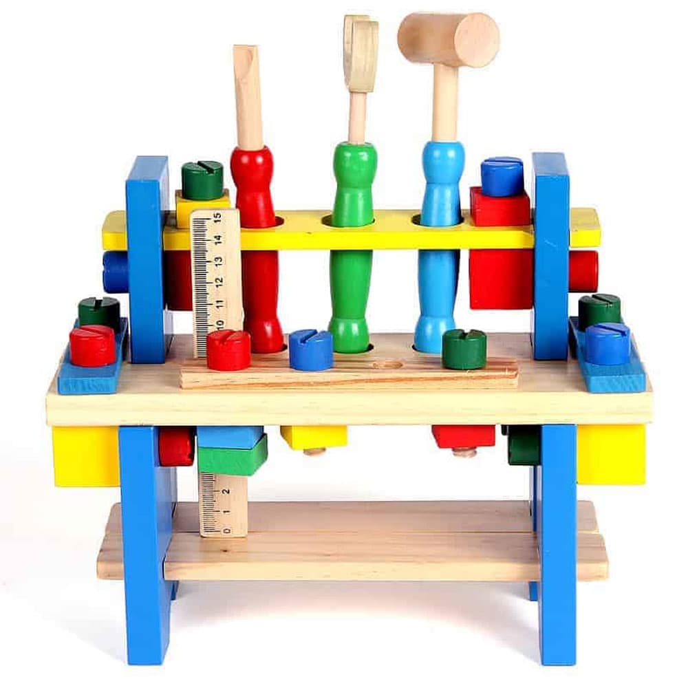 Banc de Lucru cu Unelte, din Lemn, Montessori