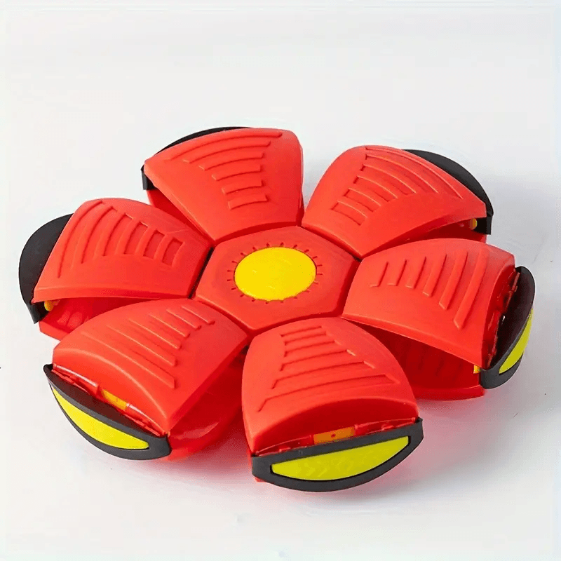 Minge zburatoare transformabila in disc Frisbee, Rosu