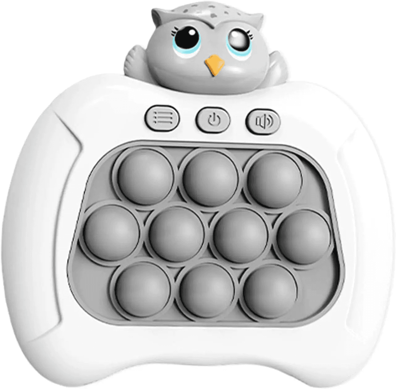 Joc interactiv Pop-It Consola, antistres, cu sunete si lumini, Bufnita