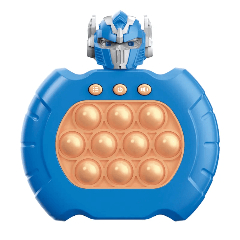 Joc interactiv Pop-It Consola, antistres, cu sunete si lumini, Robotel Albastru
