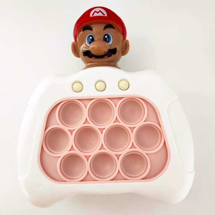 Joc interactiv Pop-It Consola, antistres, cu sunete si lumini, Super Mario