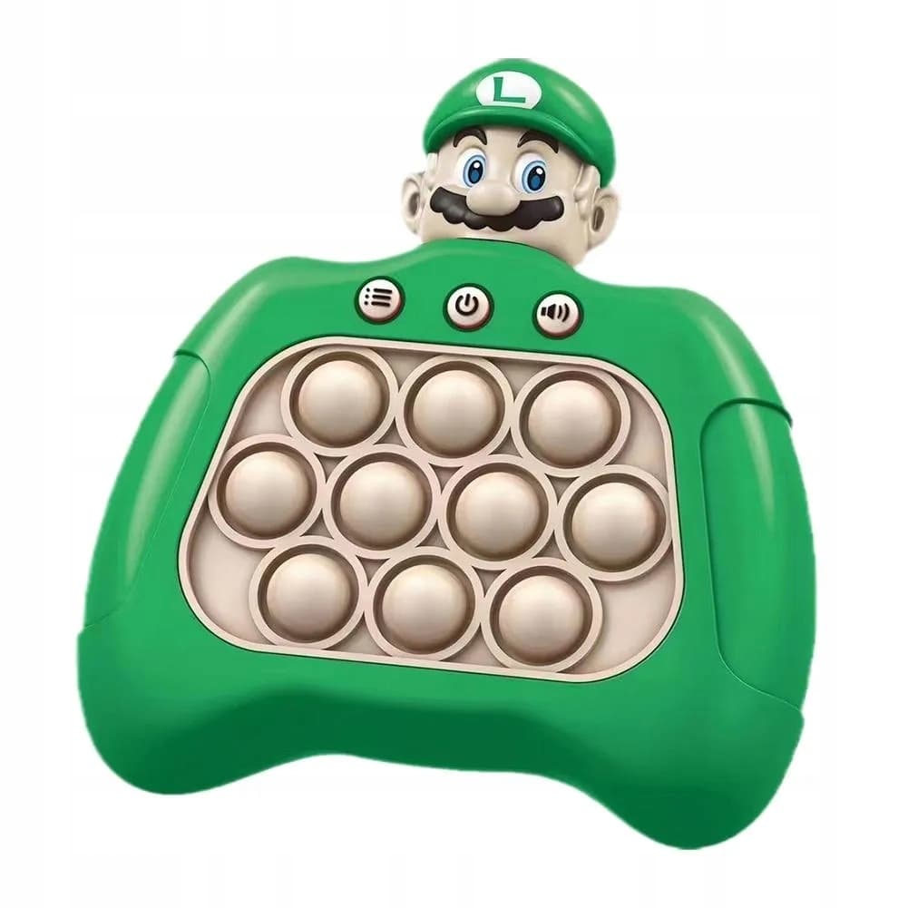 Joc interactiv Pop-It Consola, antistres, cu sunete si lumini, Luigi