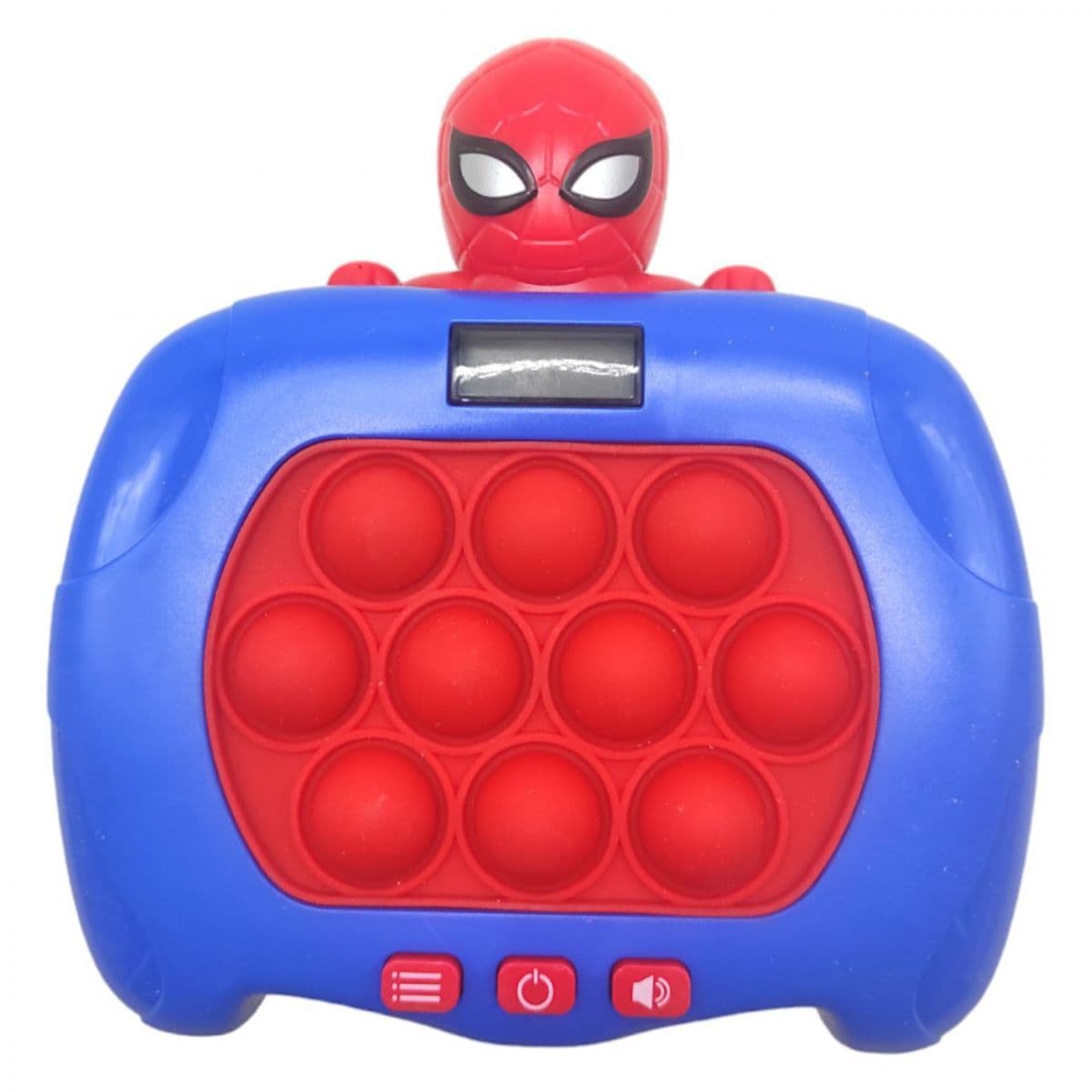 Joc interactiv Pop-It Consola, antistres, cu sunete si lumini, afisaj si 999 level, forma Spider Man