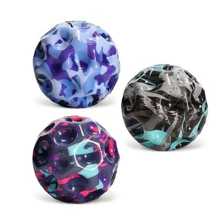 Set 3 mingi Saltarete, super space ball, culoare camuflaj, 7 cm