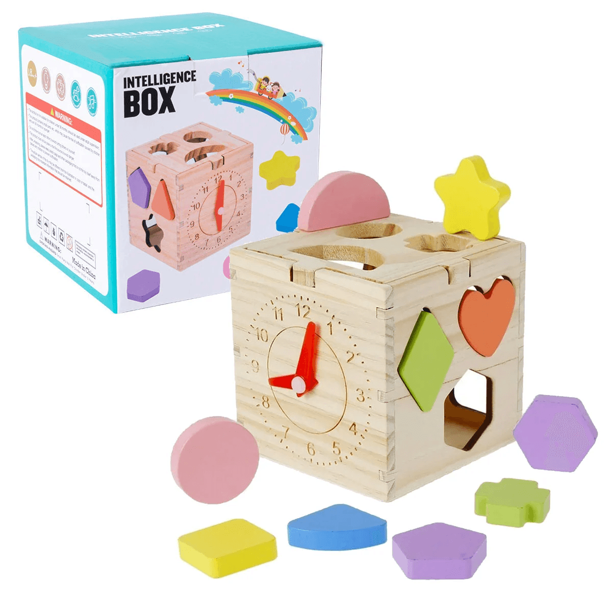 Cub educativ din lemn, Sortator de forme si ceas
