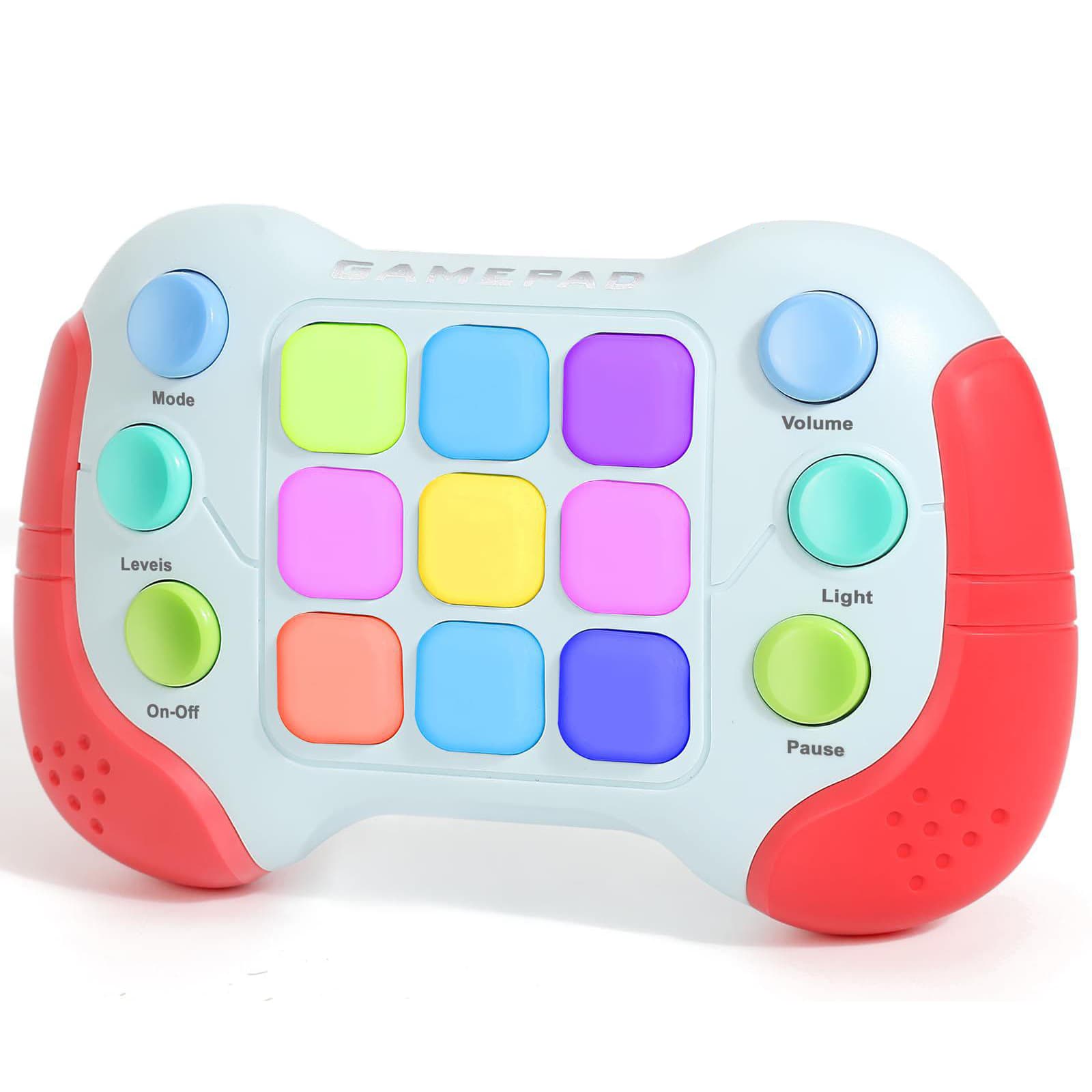 Jucarie Pop It Electronica/Consola, 999 de Nivele Diferite, Lumini RGB, Muzica, Antistres, Senzoriala, Ajuta Memoria si Indemanarea, Rosu