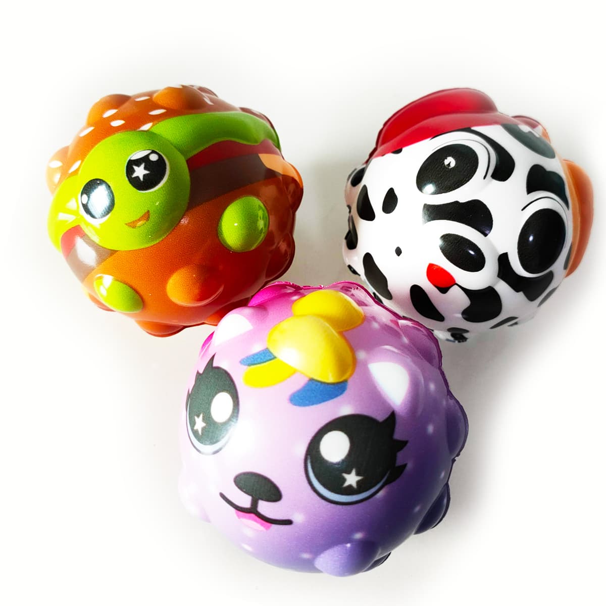 Set 3 mingi Saltarete, super ball, multicolor, 7 cm