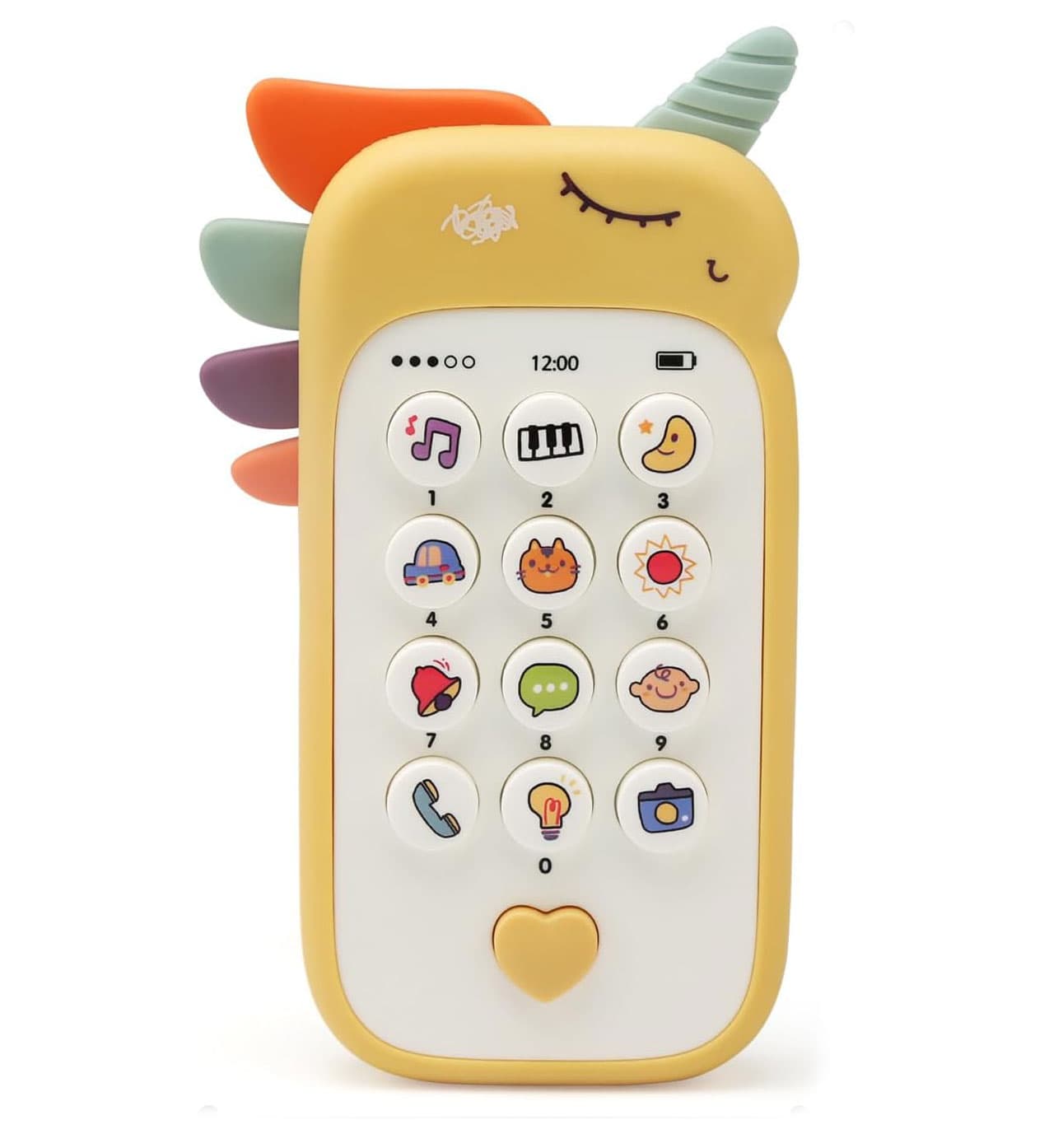 Jucarie interactiva/telefon in forma de unicorn, Plastic ABS, 1 ani+, Multicolor