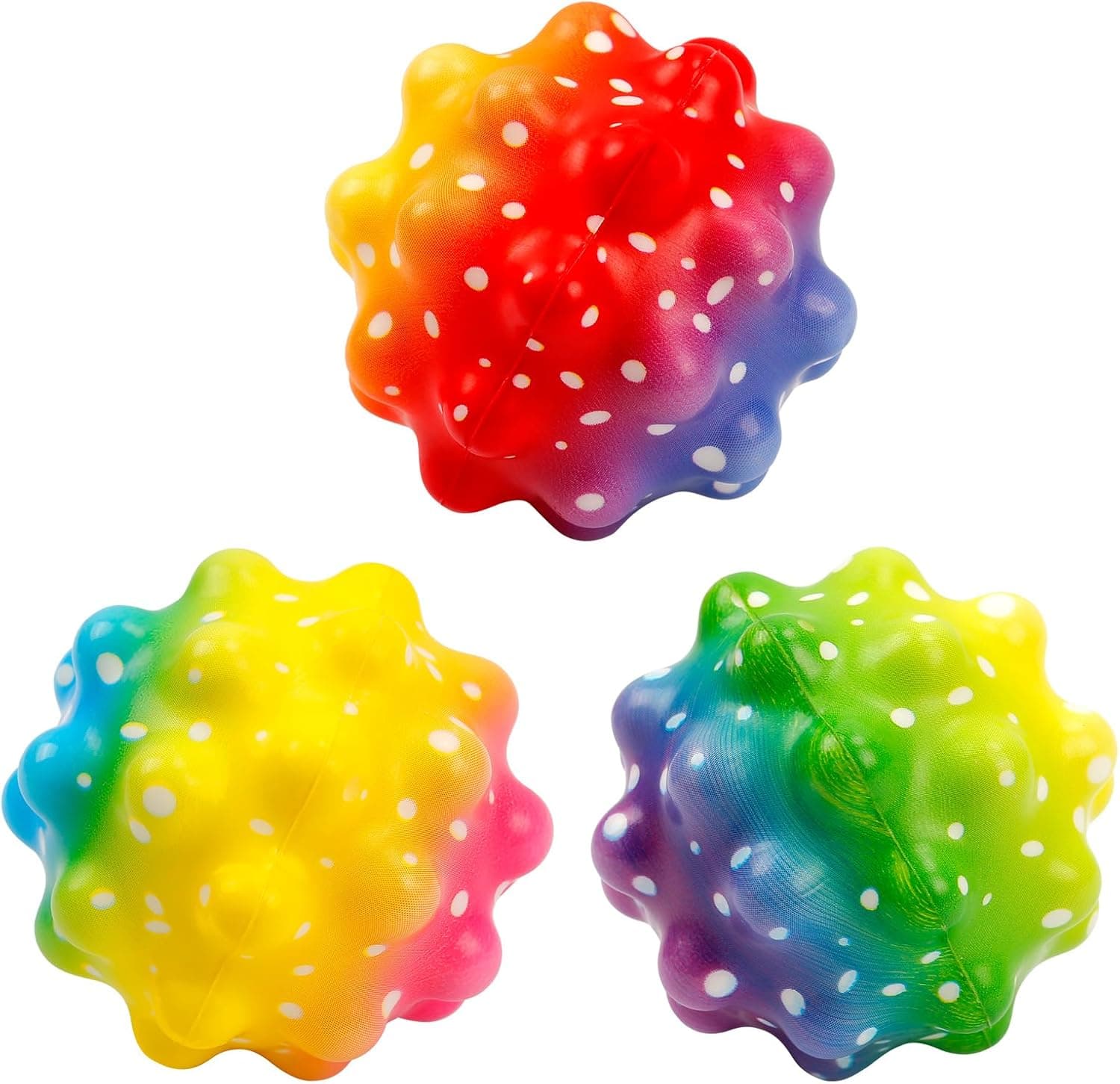 Set 3 mingi Saltarete, super ball, multicolor/curcubeu, 7 cm