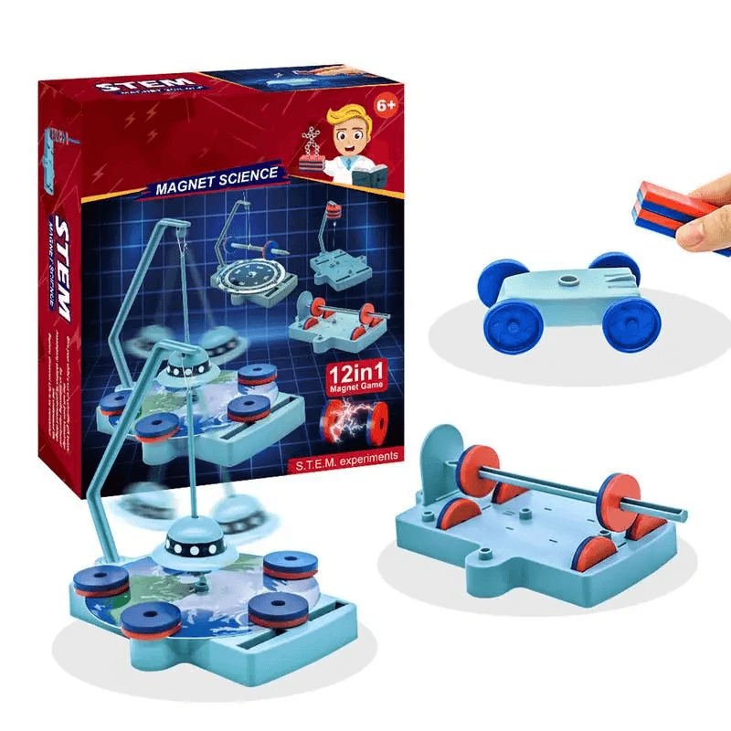 Set Educativ STEM, 12 experimente, stinta prin magnet
