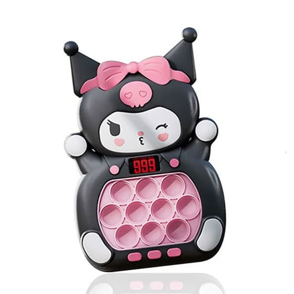 Joc interactiv Pop-It Consola, antistres, cu sunete si lumini, forma Kuromi fara afisaj