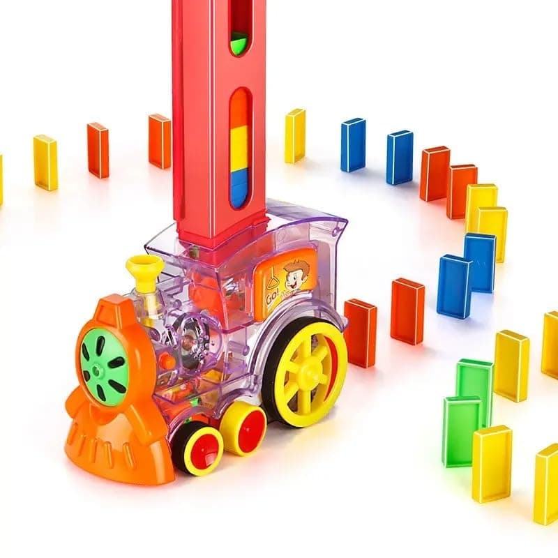 Trenuletul Domino pentru copii cu plasare automata a pieselor