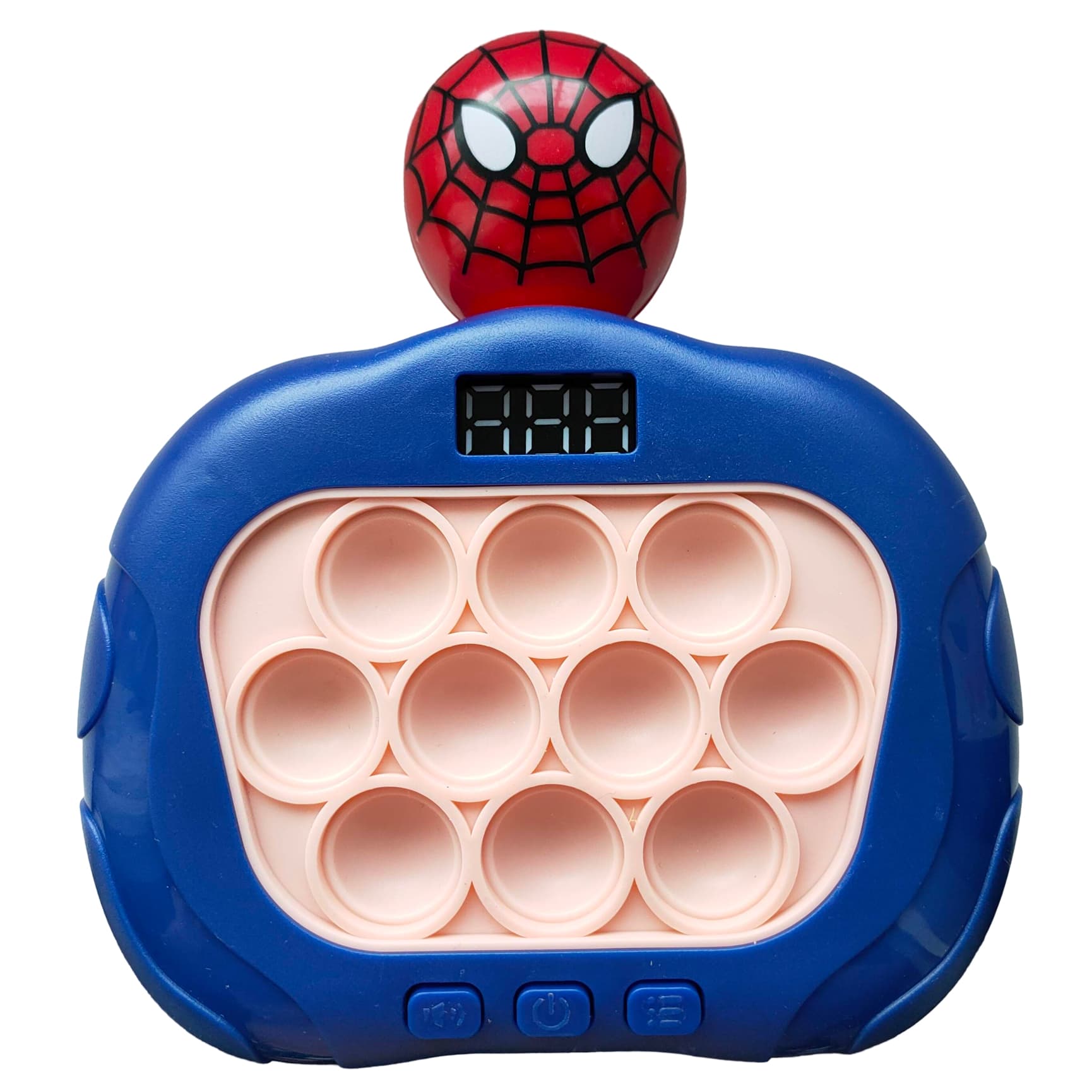 Pop It Game Electronic/Consola Premium, cu Lumini, 3 Culori, 4 Moduri de Joc, Spider-Man cu afisaj