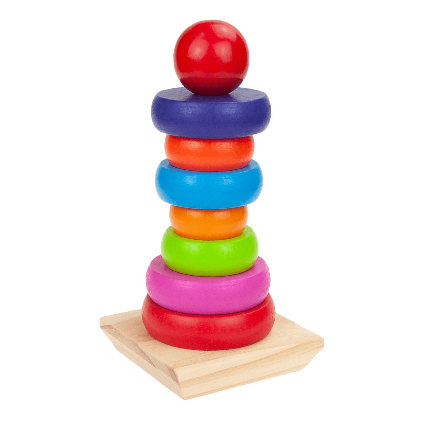 Turn Montessori de stivuit din lemn, multicolor