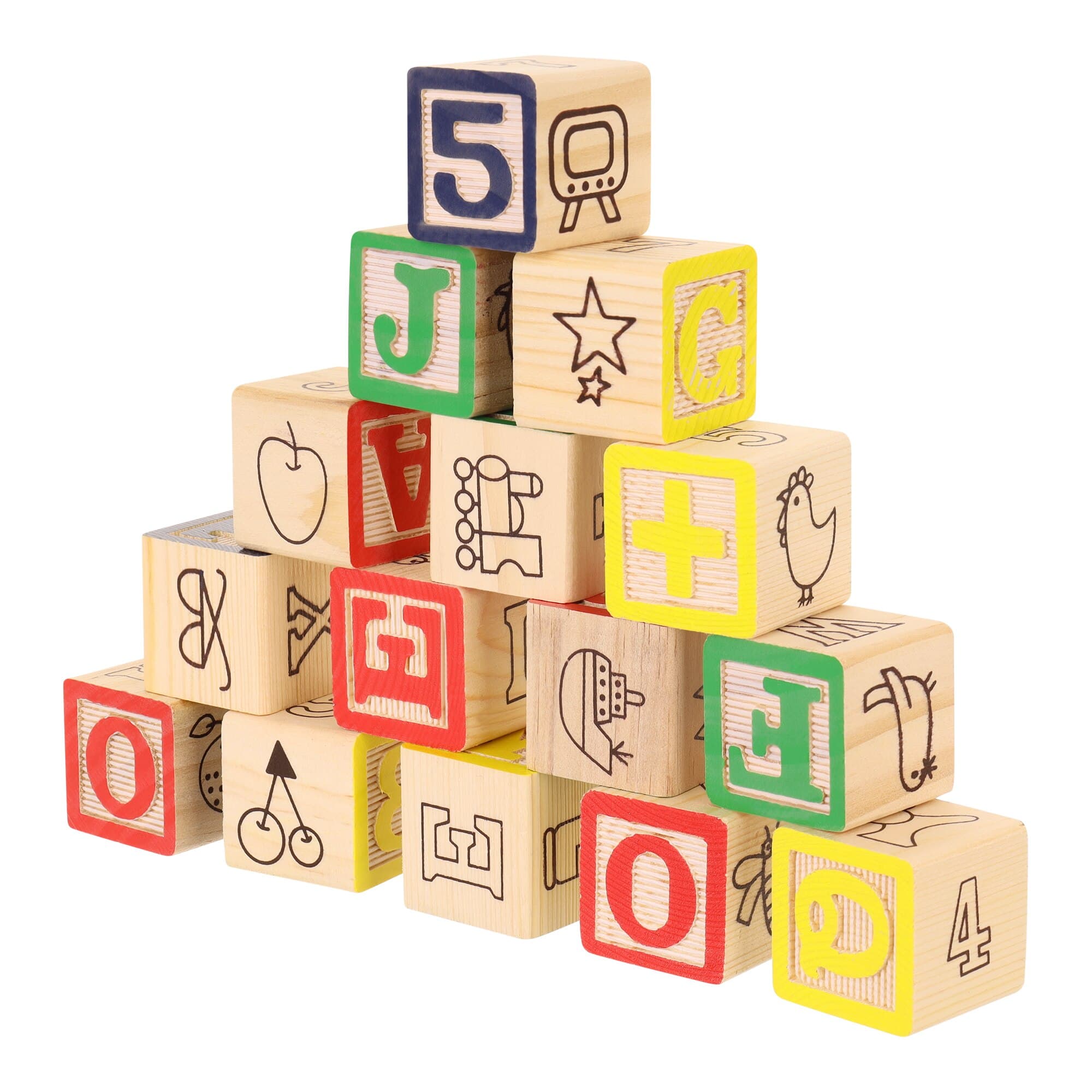 Blocuri educative din lemn, Montessori, 50 de cuburi