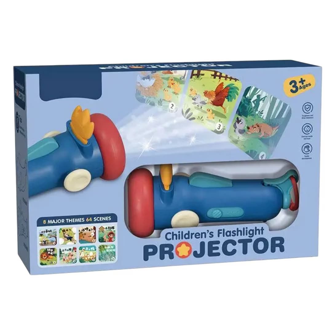 Proiector de povesti cu 8 discuri, 64 imagini pentru copii
