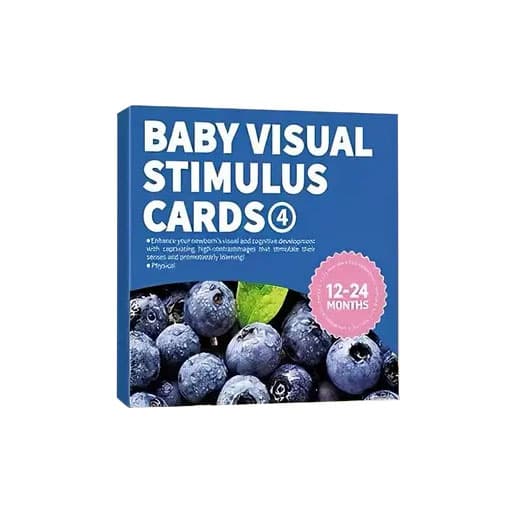 Set 20 carduri stimulare vizuala bebelusi, cartonase cu imagini, 12-24 luni