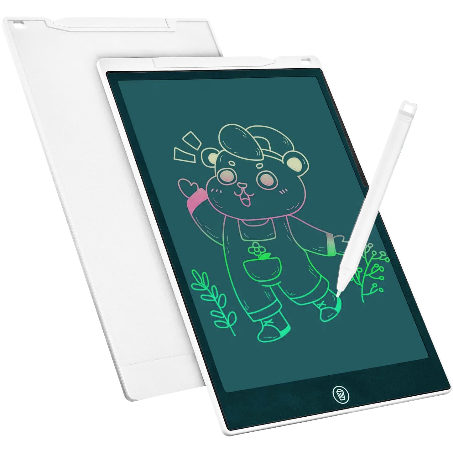 Tableta LCD pentru scris si desenat copii, Electronice, 8.5 inch, Alb