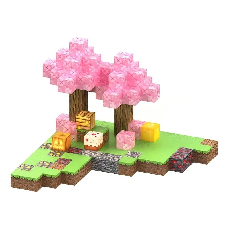 Blocuri magnetice de constructie, compatibile Minecraft, joc educativ STEM pentru creativitate, plastic ABS, 128 piese