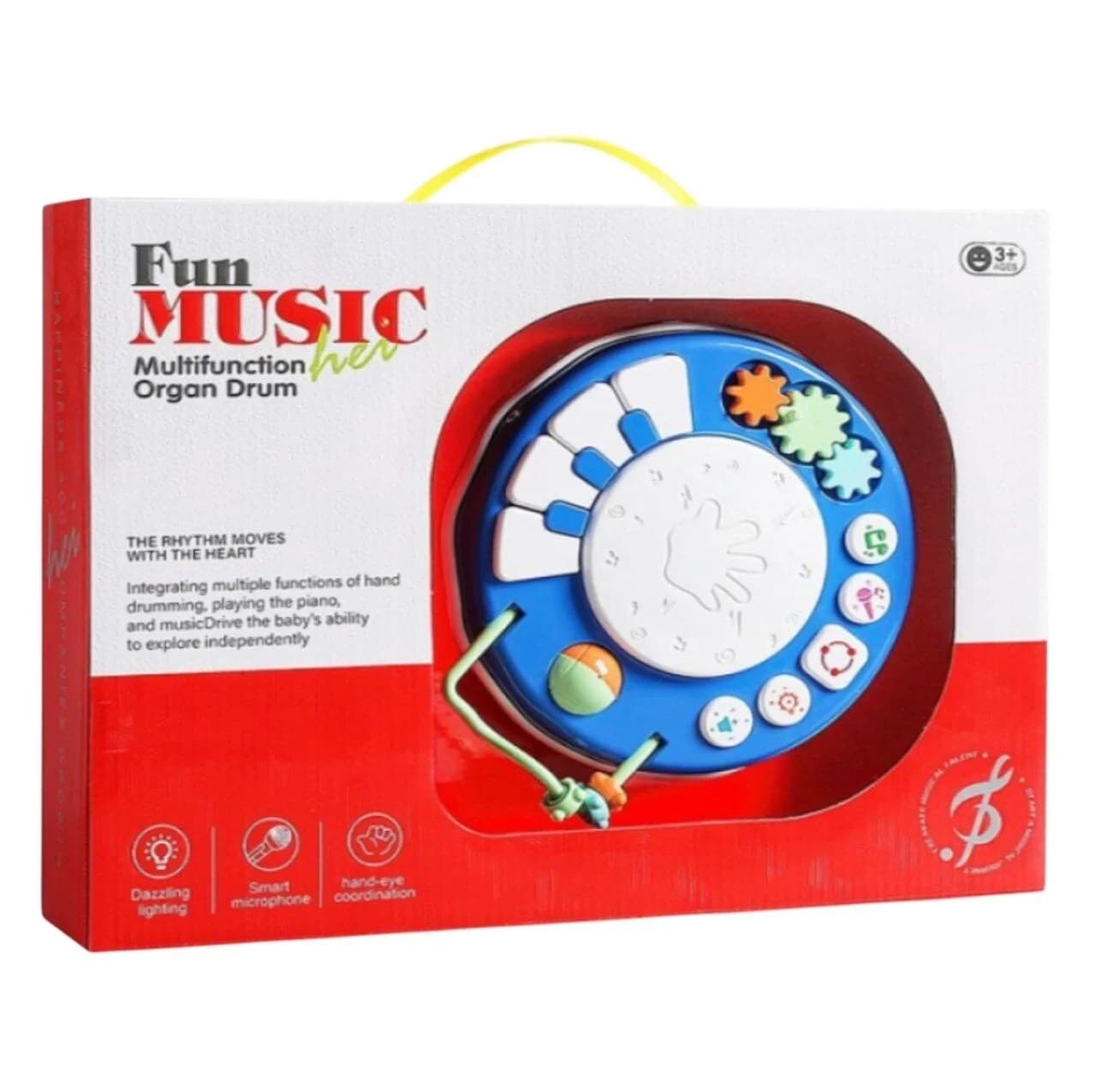 Toba muzicala cu microfon, pian si 5 activitati interactiva cu lumini pentru dezvoltarea muzicala a copiilor