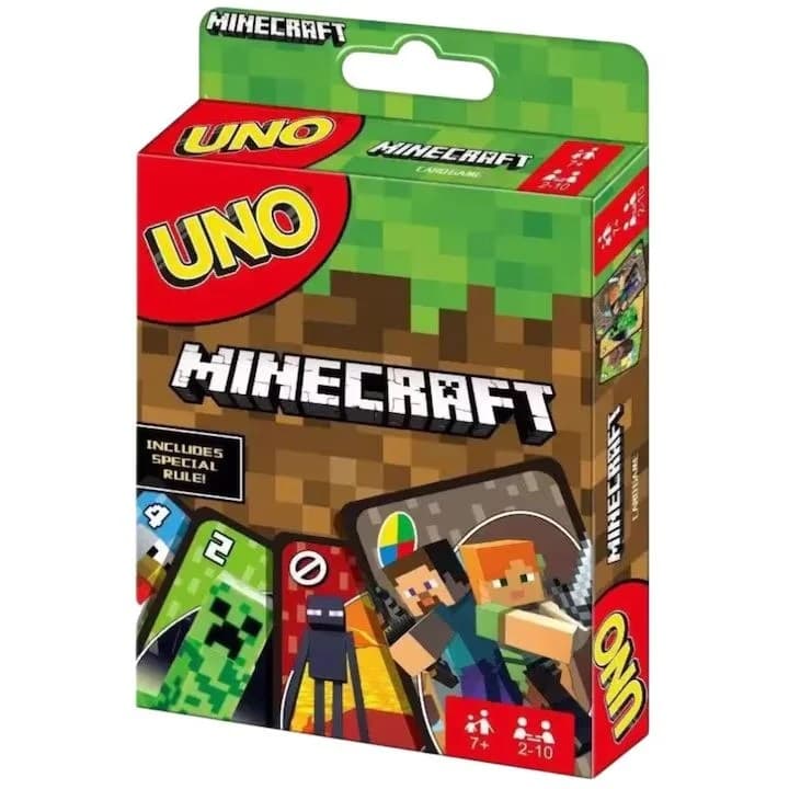 Joc de carti uno minecraft editie speciala cu reguli noi pentru fani si colectionari