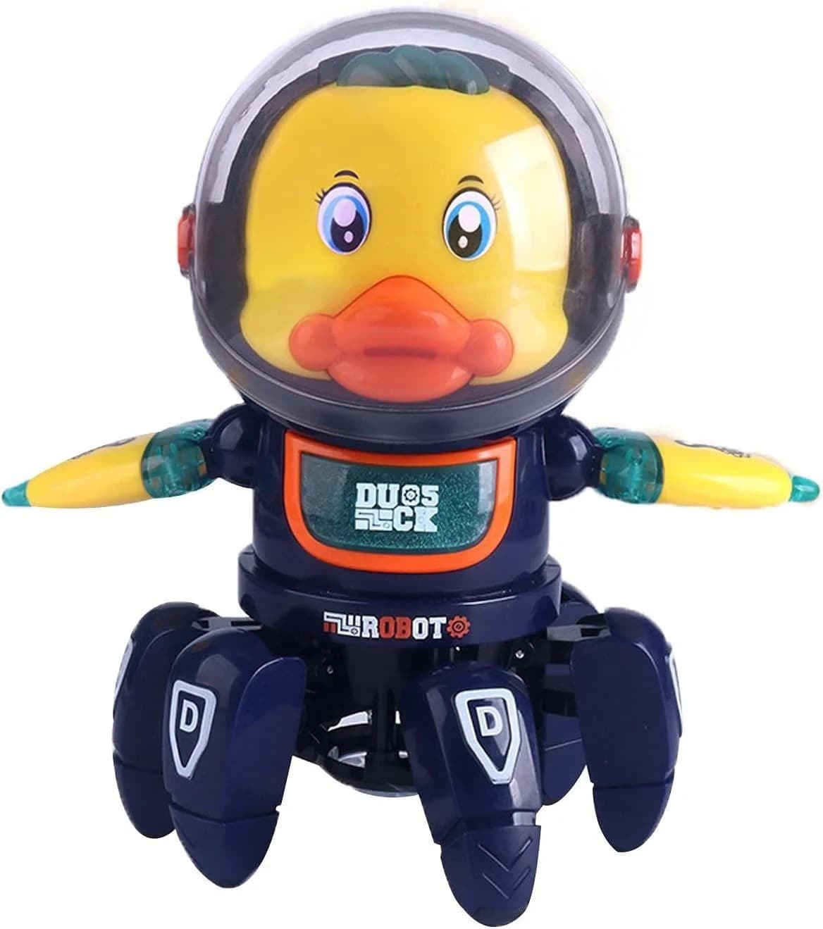 Jucarie interactiva robot rata cu lumini si sunete, design astronaut, pentru copii