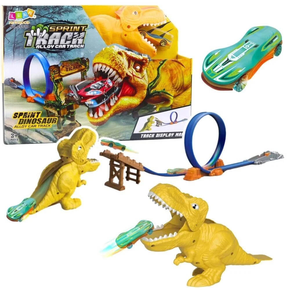 Set de joaca sprint track dinozaur cu pista si masinute pentru aventuri rapide si distractive