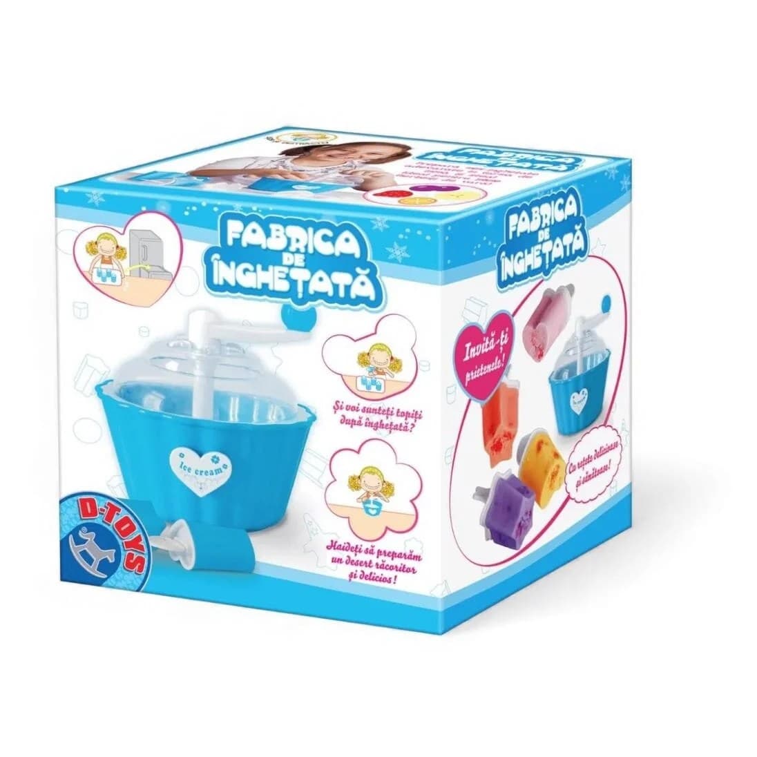 Fabrica de inghetata pentru copii, set creativ de facut dulciuri acasa
