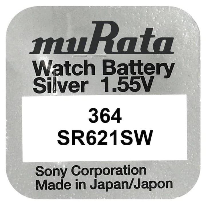 Baterie, Oxid de Argint, muRata 364 sr621sw, 1.55V, 1 buc