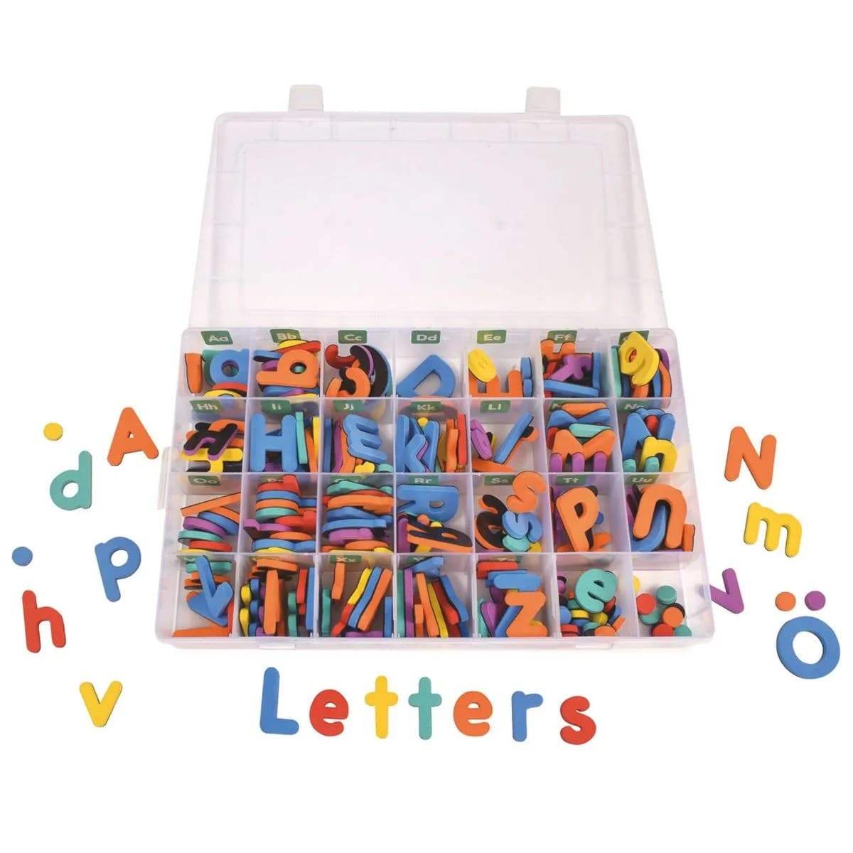 Set educativ cu litere magnetice colorate pentru invatarea alfabetului si jocuri creative