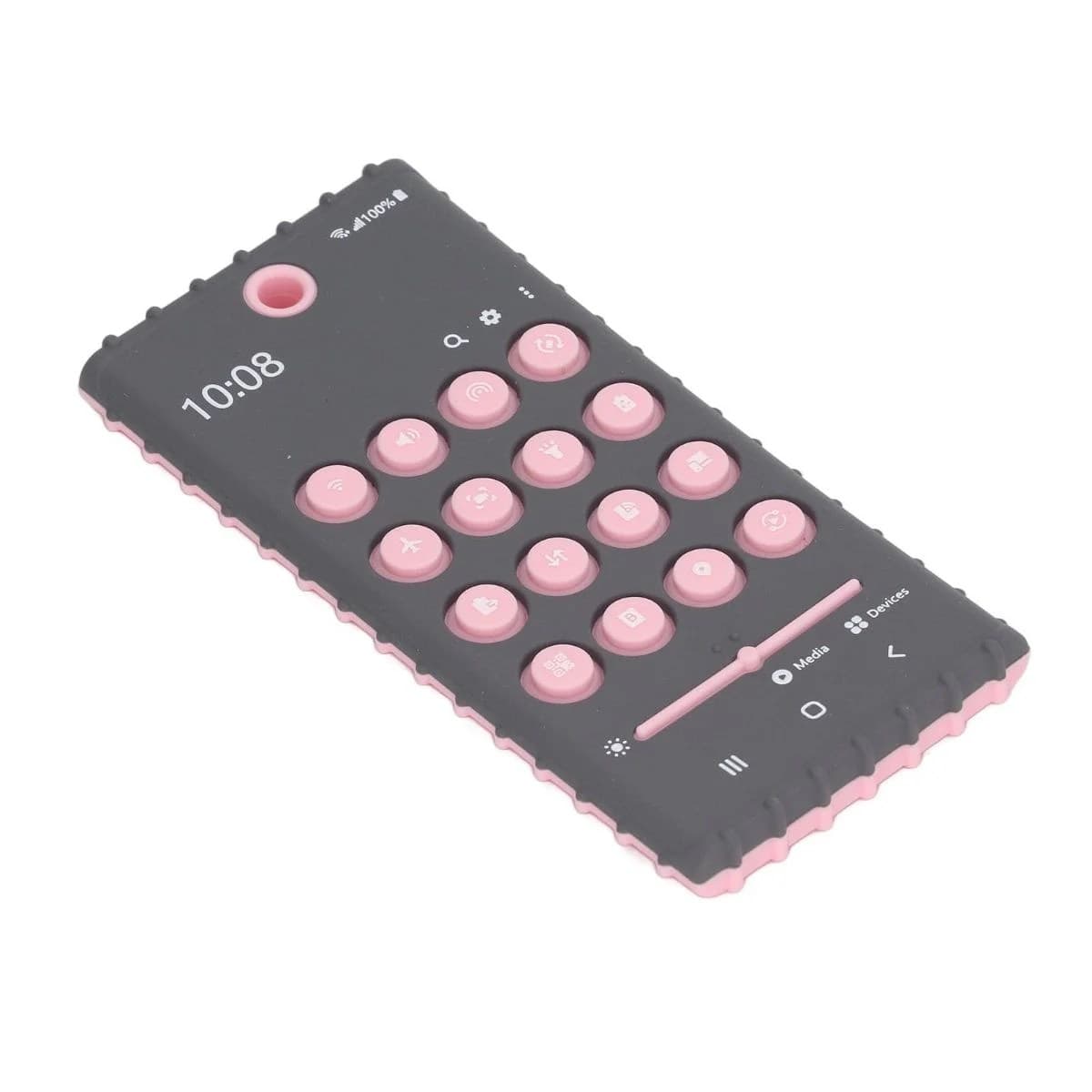 Telefon dentitie din silicon moale, cu butoane interactive, ideal pentru bebelusi